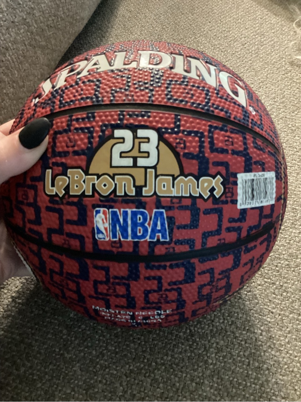 Spalding LeBron James 23 Red NBA 7” Basketball Vintage Cleveland Cavaliers